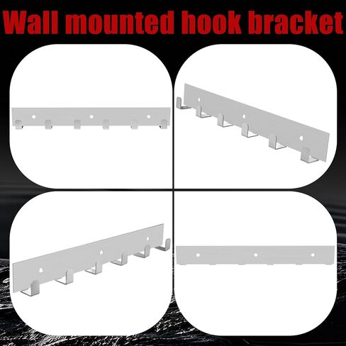 2Pcs Hanger Aluminum Storage Rack Organizer with 6 Hooks Suitable for Clothes Western Horse Tack Bridle Halter Strap Goods Accessories Hanger Silver in Kuwait