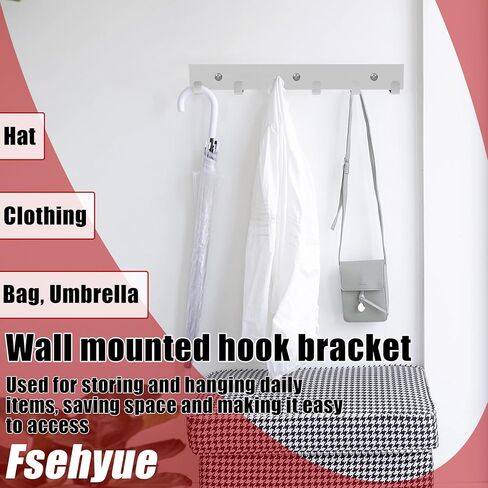 2Pcs Hanger Aluminum Storage Rack Organizer with 6 Hooks Suitable for Clothes Western Horse Tack Bridle Halter Strap Goods Accessories Hanger Silver in Kuwait