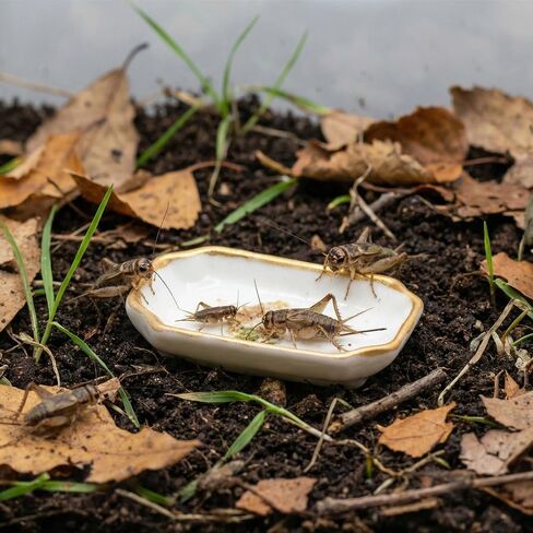 6 Pcs Ant Mini Feeding Dish Cricket Plastic Eating Basin for Ant Scorpion Cricket Snail Crab Manti Millipede Small Insects in Kuwait