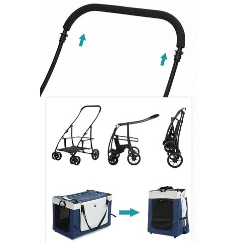 صندوق فضلات القطط، عربة الحيوانات الأليفة المحمولة بمساحة كبيرة، سفر منفصل متعدد الحيوانات الأليفة، قطة الكلب in Kuwait
