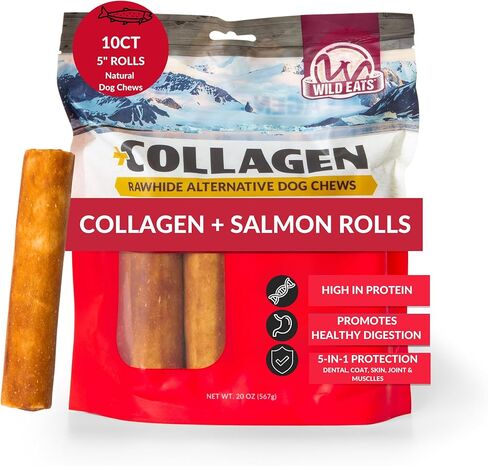Wild Eats Duck Collagen Sticks for Dogs (75 Pack, 0.6 cm Wide) Long Lasting Dog Chews No Hide Dog Treat Bully Stick Alternative, Rawhide Free, Grain Free, High Protein in Kuwait