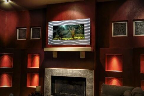 Aussie Aquariums AA-Skyline-BGOLD 2.0 حوض سمك مثبت على الحائط باللون الذهبي المصقول in Kuwait