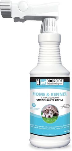 Odorcide Pet Odor Eliminator for Home & Kennel – All Surfaces Odor Eliminator for Strong Odor – Non-Enzymatic Pet Urine Odor Eliminator Spray – Pet Supplies for Indoors & Outdoors (64 oz) in Kuwait