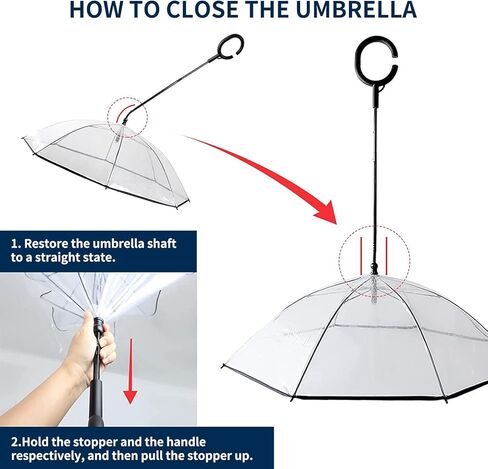 NAMSAN Dog Umbrella for Small Dogs, Clear Dog Umbrella with Adjustable Leash for Small Dogs Rainy Snowy Day Walking, Outdoor Puppy Body Protective, Self-Assembly in Kuwait
