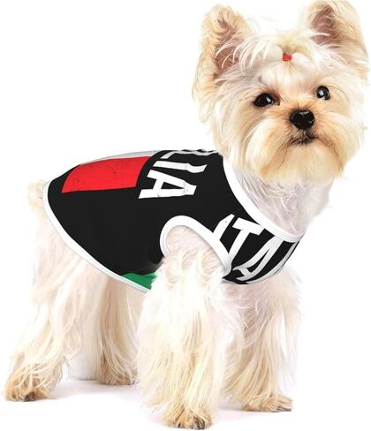 أبيض وأسود متقلب سباق العلم الكلب قمصان بلا أكمام جرو القطن تي شيرت تنفس الكلب الملابس الحيوانات الأليفة الملابس تانك الأعلى البلوز هزلي دافئ ملابس الكلاب للكلاب الصغيرة القطط الأبيض المتوسط in Kuwait