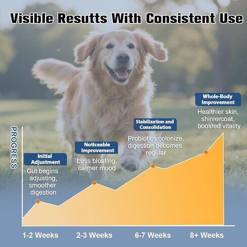 Probiotics for Dogs Supports Digestive Health, Natural Probiotic Supplement with Digestive Enzymes and Prebiotic, Probiotic Chews for Dogs Gut Health, Relieve Diarrhea, Itchy Skin, Enhance Immunity in Kuwait