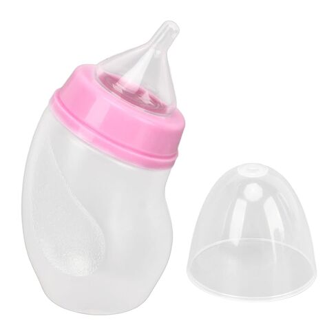 Pet Feeding Bottle, Brush Pet Feeding Nipple Bottle 180ml Professional Crooked Head for Kitten (Pink) in Saudi Arabia
