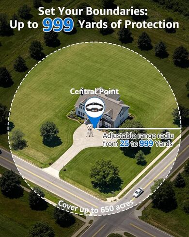 سياج الكلب اللاسلكي GPS بدون اشتراك، حدود قابلة للتعديل 25-999 ياردة، مقاومة للماء IPX7، تصحيح صدمات اهتزاز الصفير، الاستخدام في الهواء الطلق، للكلاب التي يزيد وزنها عن 18 رطلاً in Kuwait