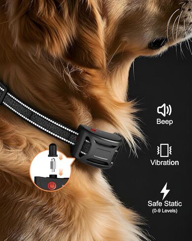 Wireless Dog Fence System - 2-in-1 Pet Containment & Training Collar with Accurate Boundary Control, IPX6 Waterproof and Rechargeable, for Large & Medium 1 Dogs Black in Kuwait