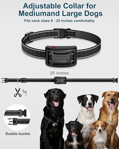Wireless Dog Fence System - 2-in-1 Pet Containment & Training Collar with Accurate Boundary Control, IPX6 Waterproof and Rechargeable, for Large & Medium 1 Dogs Black in Kuwait