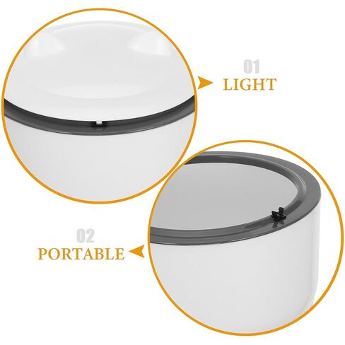 VALICLUD Pet Litter Storage Bin with Lid and One-Button Seal, Plastic Waste Bucket for Cat Litter, Bathroom Trash Can with 90 Replacement Bags, Gray, for Home Pets Random Color in Kuwait