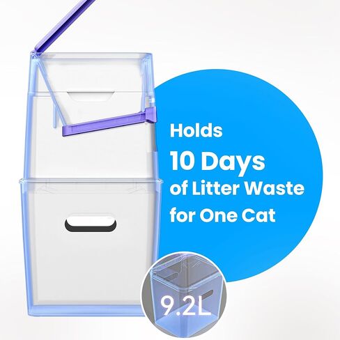 Neakasa PooGuard Litter Disposal Bin and Airstep, 2-in-1 Litter Box Air Purifier & Cat Step, 3-Mode Odor in Kuwait