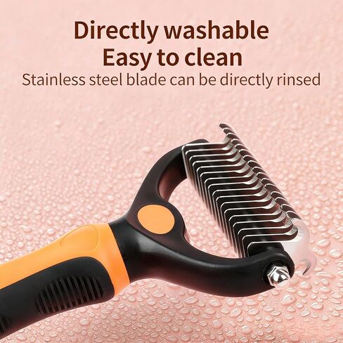 Self-Cleaning Slicker Brush for Dogs & Cats | Gently Removes Loose Undercoat, Mats & Tangles | Effective Pet Grooming Tool for Long & Short Haired Breeds in Kuwait