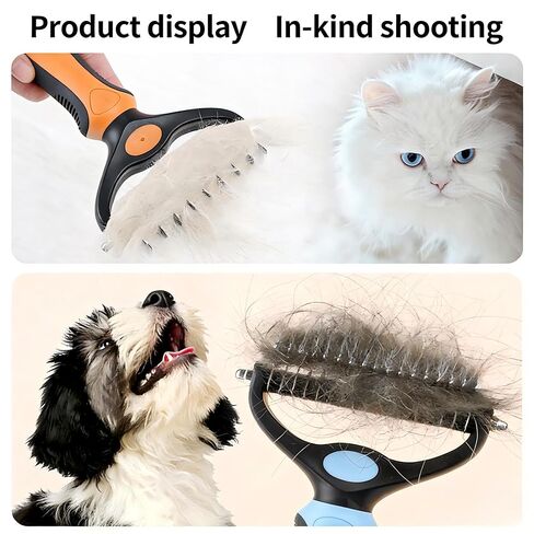 Self-Cleaning Slicker Brush for Dogs & Cats | Gently Removes Loose Undercoat, Mats & Tangles | Effective Pet Grooming Tool for Long & Short Haired Breeds in Kuwait