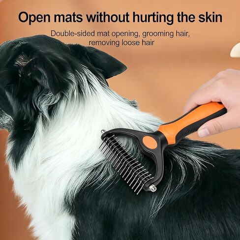 Self-Cleaning Slicker Brush for Dogs & Cats | Gently Removes Loose Undercoat, Mats & Tangles | Effective Pet Grooming Tool for Long & Short Haired Breeds in Kuwait