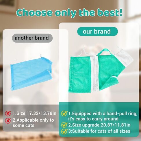 Cat Bathing Bag – Anti-Scratch Cat Washing Bag for Grooming, Nail Trimming – Mesh Cat Shower Bag with 4-Point Adjustable Restraint & Detachable Design in Kuwait