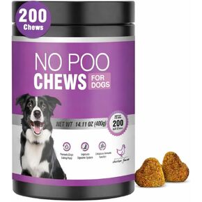 Prevent Stop Dogs from Eating Poop Supplement with Digestive Enzymes&Probiotics-200 Chews No Poo Chews-Coprophagia Deterrent for Dogs in Saudi Arabia