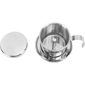 Asixxsix Vietnamese Coffee Maker, Precise Filtration Stainless Steel 304 Vietnamese Coffee Dripper, Percolator with Compact 100ml Design for Home Travel Use in Kuwait