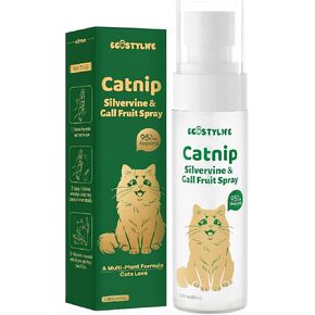 Upgraded Catnip Spray for Indoor Cats, 2.8 fl oz – Natural Formula with Silvervine & Gall Fruit, Encourages Play & Scratching, Ideal for Scratching Post, Suitable for Cats Less Responsive to Catnip in Kuwait