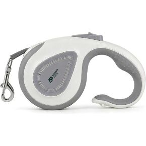 Argo's Pack Heavy-Duty 16.4ft Automatic Retractable Pet Dog Leash with Durable Nylon Reflective Adjustable Print Lead (Grey) in Kuwait