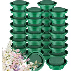 8 Packs Floral Foam Rounds in Bowls DIY Flower Arrangement Kit Green Round Wet Flower Foam Blocks for Fresh and Artificial Flower Arrangements, Birthday Wedding Party Decors in Kuwait