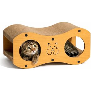 Cat Scratcher | Cardboard Cats Scratcher House | 23-Inch Cat Scratcher for Indoor Cats | Wavy Scratcher for Play, Scratch and Rest | Kitten Scratching Board Pad in Kuwait