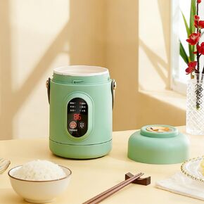 Rice Cooker Small, 500W Rice Maker, 12 Hours Timer Delay & Keep Warm Function, Mini Electric Pot, 800ML Mini Rice Cooker for Travel, Camping, Office (US Plug 110V), Green in Saudi Arabia
