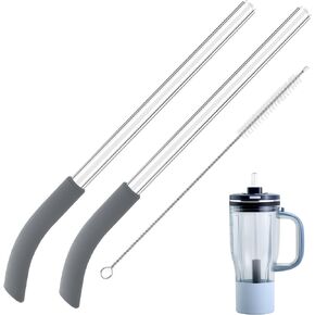 Replacement Straw for Ninja BlendBOSS Personal Smoothie Blender Tumbler, 2 Pack Reusable Glass Straws With Cleaning Brush Compatible With Ninja BlendBOSS Travel Tumbler in Kuwait