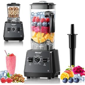 Professional 2400W High Speed Countertop Blender with 2 Containers, 101oz Large Capacity, BPA-Free, 25000 RPM Blenders for Smoothies, Ice Crushing, Soups, Nut Butters & Baby Food (Gray, 3L) in Kuwait