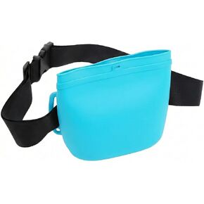 Dog Treat Pouch for Training, 14oz Portable Silicone Dog Treat Bag for Leash with Scent-Locking Seal & Magnetic Closure, Hands-Free Adjustable Buckle Waist Crossbody Belt for Dog Training, Walking in Kuwait