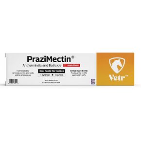 معجون الدعم المعوي من vetr Horse PraziMectin - نكهة التفاح - حقنة 0.225 أونصة - للخيول التي يصل وزنها إلى 1320 رطلاً in Kuwait