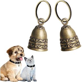 2Pcs Copper Collar Bell for Small Pet, Vintage Brass Pets Pendant Accessories for Dogs & Cats Anti Lost for Home, Door or Decoration in Kuwait