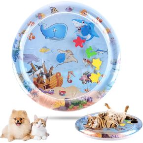 Cat Water Sensory Play Mat with Extra Protective Cover, Anti-Scratch Design Pet Water Mat for Bored Indoor Cats in Saudi Arabia