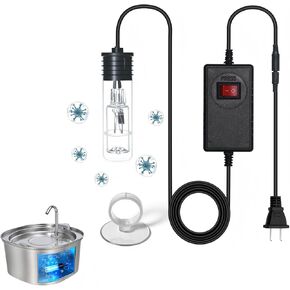 COOSPIDER Pet Fountain Light 3W 12V Mini Submersible Aquarium U-V Light Clean Green Lamp Waterproof for Cat/Dog Water Fountain Pet Drinking Safe & Healthy from 33oz/1L to 169oz/5L in Saudi Arabia