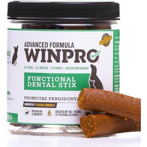 WINPRO Pet، عصا أسنان وظيفية للكلاب، 16 عصا، أعواد مضغ للكلاب تعمل بالبلازما تعزز صحة اللثة واللثة in Kuwait