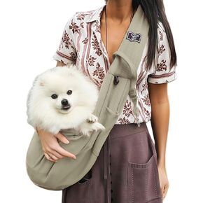 Dog Slings for Small Dogs,Soft and Breathable Waffle Fabric,Puppy Essentials,Reversible Dog Sling with Organizer Pocket,Suitable for Small Dogs and Cats,Black in Saudi Arabia