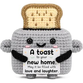 هدايا تدفئة المنزل منزل جديد، عناصر المطبخ لأفكار هدايا منزلية جديدة لصديقة ابنة أخت صديقة أمي، أساسيات المنزل لشقة جديدة، محمصة خبز كروشيه إيجابية صغيرة مصنوعة يدويًا ولطيفة in Kuwait