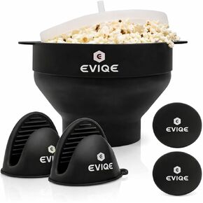 Microwave Popcorn Popper, Silicone Popcorn Popper, Collapsible Popcorn Bowl, Healthy Popcorn Maker, BPA Free, Bonus: 2 Free Mitts + 2 Free Glow in the Dark Coasters, aqua green, PR-0002, 5.7'' in Saudi Arabia