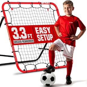 Soccer Rebound Net Rebounder 3.3X3.3FT | Skill Training Gifts, Aids & Equipment for Kids Teens & All Ages - Kick-Back/Portable, 6 Adjustable Angles in Saudi Arabia