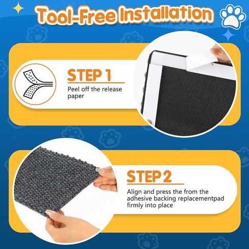 Wall Cat Scratcher for Indoor Cats,19.6x7.8"Corner Cat Scratcher,Cat Scratch Pad Furniture Protector for Door & Wall,Couch, Durable Cat Scratching Board Easy Mount(Grey, 19.6"x7.8") in Saudi Arabia