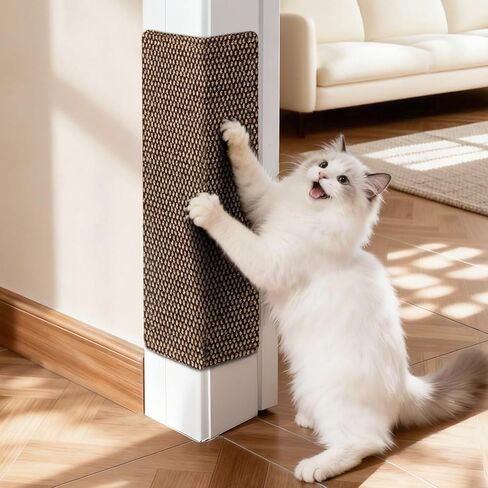 Wall Cat Scratcher for Indoor Cats,19.6x7.8"Corner Cat Scratcher,Cat Scratch Pad Furniture Protector for Door & Wall,Couch, Durable Cat Scratching Board Easy Mount(Grey, 19.6"x7.8") in Saudi Arabia
