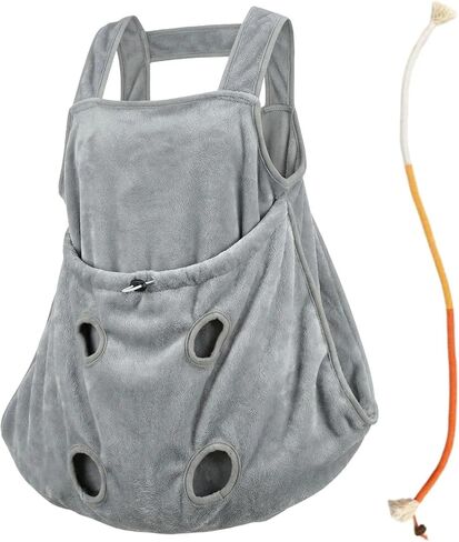 Cat Apron, Plush Pet Sleeping Bag for Napping,Soft Cat Chest Carrier - Adjustable Velvet Sling for Kittens & Small Cats, Includes Calming Chew Toy, Machine Washable in Kuwait