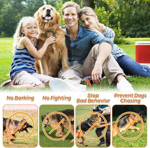 Dog Bark Deterrent Device - 3X Ultrasonic Transmitter Stop Dogs Barking with LED Flashlight and Rechargeable Battery Portable Barks No More Training Stoping Bad Behavior Control Tool Up to 33 FT in Kuwait