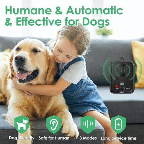 Ultrasonic Anti Barking Device for Dogs, 55ft Dog Barking Control Device with Dual Frequencies 3 Modes, Safe Anti Barking Device for Dogs Indoor Outdoor Humane Bark Control Device in Kuwait