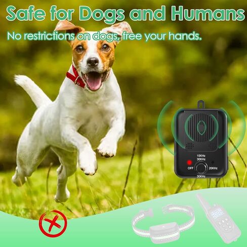 Ultrasonic Anti Barking Device for Dogs, 55ft Dog Barking Control Device with Dual Frequencies 3 Modes, Safe Anti Barking Device for Dogs Indoor Outdoor Humane Bark Control Device in Kuwait