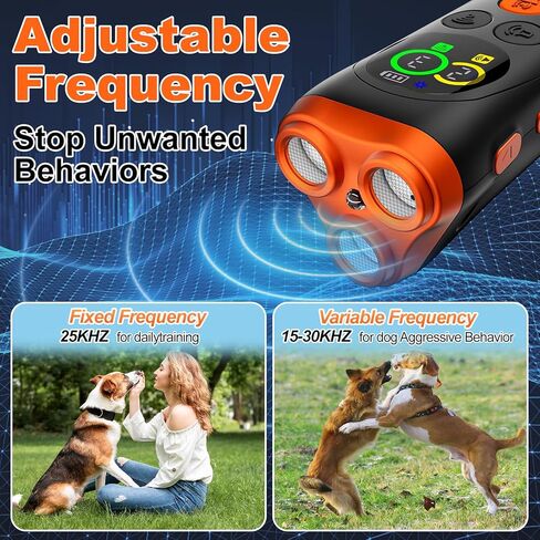 Dog Bark Deterrent Device,3X Ultrasonic Anti Barking Device for Dogs with Color LCD Screen,7 Modes 35FT Range Bark Control Indoor Outdoor Correct Bad Behavior,Safe&Humane Dog Training in Kuwait