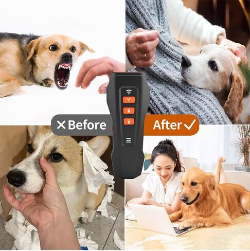 Upgraded Anti Barking Device for Dogs, Ultrasonic Dog Barking Deterrent Devices with LED Light 3 Modes Rechargeable anti dog barking device 33ft Ultrasonic Dog Repeller for Indoor Outdoor Training in Kuwait