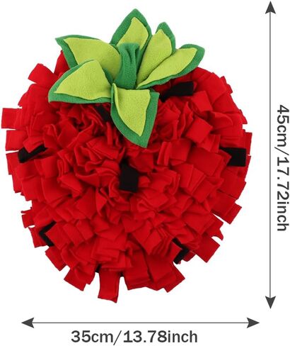 NINEFOX Snuffle Mat للكلاب، حصائر تغذية الحيوانات الأليفة، وسادة استنشاق الجراء، حصيرة Snuffle على شكل فراولة، ألعاب تفاعلية للقطط والكلاب لتدريب السلالات المتعددة والتخلص من التوتر (الفراولة) in Kuwait