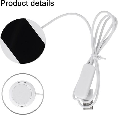 مقياس حرارة الزواحف والرطوبة قابل لإعادة الشحن عبر USB مع مراقبة درجة الحرارة والرطوبة في الوقت الحقيقي لمرابي الحيوانات والحاضنات، غطاء ABS، نطاق 0-60 درجة مئوية (℉) in Kuwait