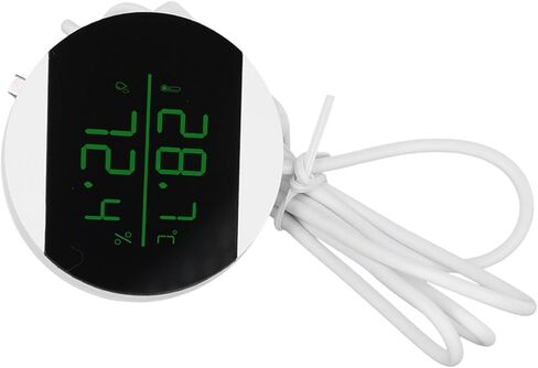 مقياس حرارة الزواحف والرطوبة قابل لإعادة الشحن عبر USB مع مراقبة درجة الحرارة والرطوبة في الوقت الحقيقي لمرابي الحيوانات والحاضنات، غطاء ABS، نطاق 0-60 درجة مئوية (℉) in Kuwait